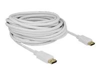 Kabel obrazovky - DisplayPort (M) do DisplayPort (M) - DisplayPort 1.2 - 10 m - podporuje 4K - bílá