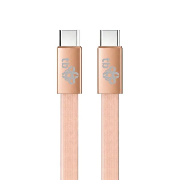 TB plochý kábel USB-C na USB-C, 1m, oranžový