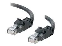 Patch kabel - RJ-45 (M) do RJ-45 (M) - 50 cm - UTP - CAT 6 - lisovaný, provedení bez hrbolků, licna - černá