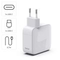 HAMA GaN, Rychlonabíječka, 2x USB-C PD/QC 30W