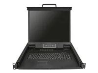 19in. LCD KVM Console (RKCONS1916K) - KVM konzole s přepínač KVM - 16 porty - PS/2, USB - US - 19" - připevnitelný na regál - 1280 x 1024 - 250 cd/m² - 1000:1 - VGA - černá - 1U