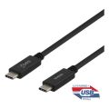 DELTACO USBC-1402M, Kabel USB-C/USB-C, 100W, 1m