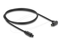 Delock - Digitální audio kabel (optický) - TOSLINK s piny (male) pravoúhlý do TOSLINK s piny (male) - 1 m - optické vlákno - cerná