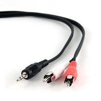 Kabel propojovací jack 3,5mm na 2x RCA (cinch) 2.5m