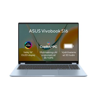 ASUS Vivobook S16/S5608QA/SDX1-26-101/16''/WUXGA/8GB/512GB/Adreno/W11H/Blue/2R