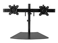 Supports Monitors 12" to 24" - Adjustable - VESA Monitor Stand for Desk - Low Profile Base - Horizontal - Black (ARMBARDUO) - Stojan - nastavitelné rameno - pro Displej LCD - plast, hliník, ocel - černá - velikost obrazovky: 24" - upevnitelné na stojan - pro P/N: ACCSMNT, DK30A2DH, DK30C2DAGPD, DK30C2HAGPD, PXT101YUK, TB3DK2DPM2, TB3DK2DPPD