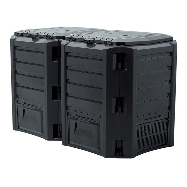 Kompostér zahradní MODULE COMPOGREEN 800l černý