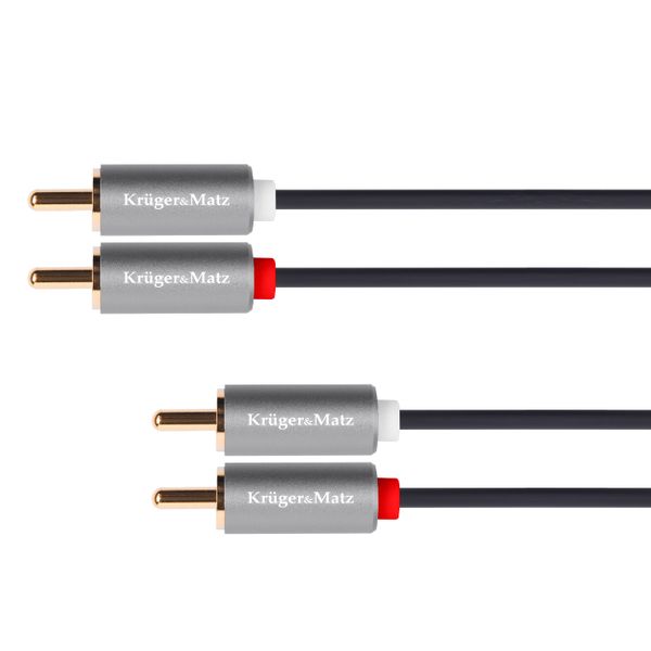 Kabel 2x Cinch konektor/2x Cinch konektor 1m KRUGER & MATZ KM1213 Basic