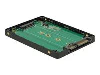 Bay adaptér pro datový sklad - 2.5" to M.2 - černá, stříbrná