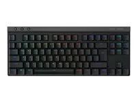 Klávesnice - technologie LIGHTSPEED - TKL - podsvícení - bezdrátový - 2.4 GHz, Bluetooth, USB - QWERTY - US mezinárodní - klávesový spínač: GL Tactile - černá