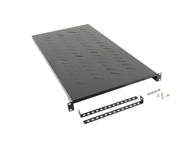 Lanberg 19" pevná police 1200 mm černá (1u/483x910 mm max. nosnost do 25 kg, 4bodová montáž)