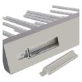 LED svícen stříbrný, 28,5 cm, 3x AA, vnitřní, teplá bílá, časovač