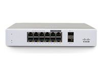 Cisco Meraki MS130-12X - Prepínac - rízený - 8 x 10/100/1000Base-T + 4 x 2.5GBase-T + 2 x 10Gb Ethernet SFP+ - desktop, pro pripevnení na zed - PoE++ (240 W)