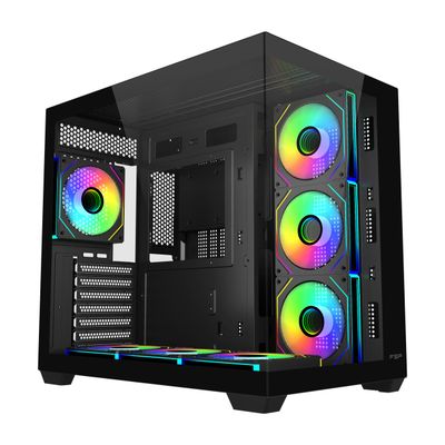 FSP M341-BA/Midi Tower/Transpar./Černá