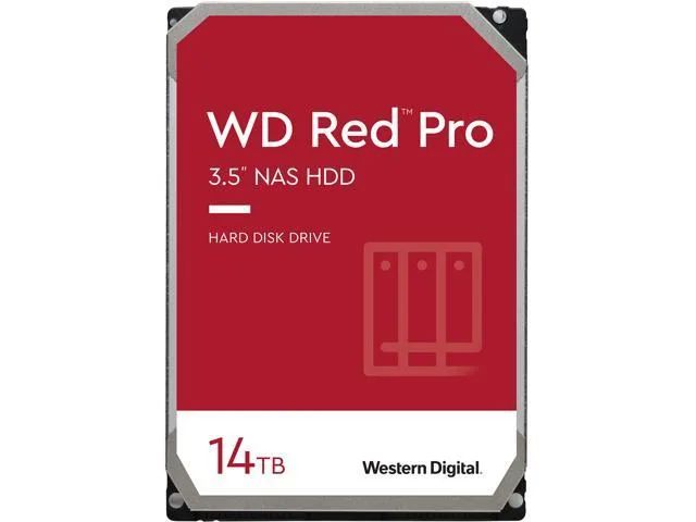 QNAP WD, HDD, Red Pro, SATA III, 3.5-inch, 14TB, WD142KFGX