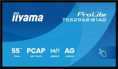 55" iiyama T5529AS-B1AG: IPS, 4K UHD,Android,24/7