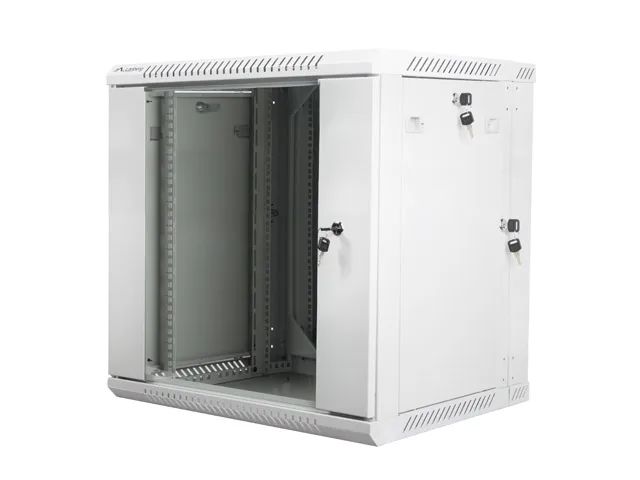 Lanberg racková skříň 19" dvoudílná nástěnná 12u/600x600 (flat pack) šedá