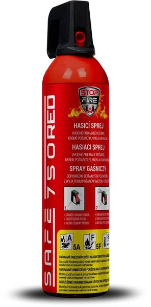 Hasicí sprej SAFE 750 RED 750ml pěnový