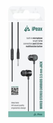 Drôtové slúchadlá 3,5mm jack čierna