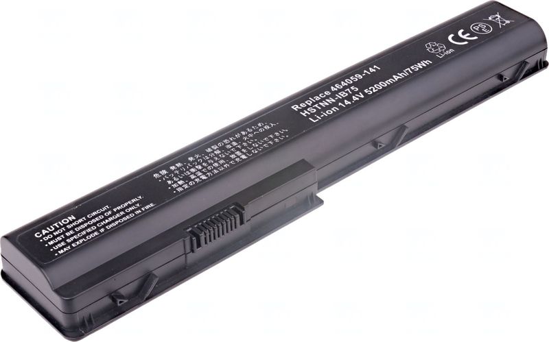 Baterie T6 Power pro HP Pavilion dv7-1000, dv7-2000, dv7-3000, dv8-1000 serie, 5200mAh, 75Wh, 8cell