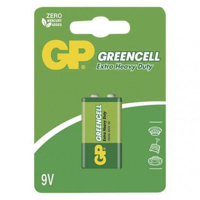Baterie 6F22 (9V) Zn-Cl GP Greencell 1 ks / blister
