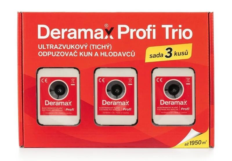 Odpuzovač Deramax Profi Trio - plašič kun a hlodavců
