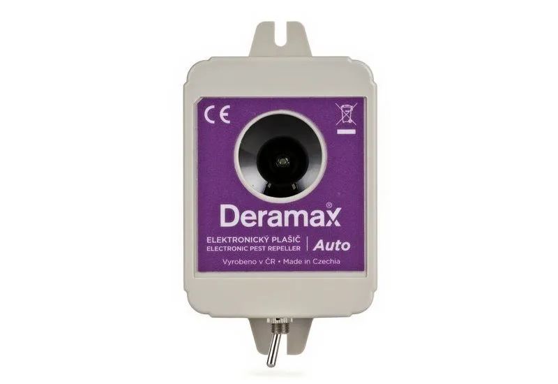 Odpuzovač Deramax Auto – ultrazvukový plašič pro kočky a hlodavce