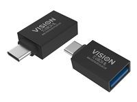 USB adaptér - USB-C (M) do USB typ A (F) - USB 3.0 - černá