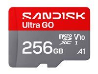 SanDisk Ultra GO - Pametová karta flash - 256 GB - A1 / UHS-I U1 / Class10 - microSDXC UHS-I