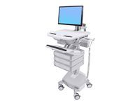 Vozík - otevřená architektura - pro LCD displej / PC vybavení - uzamykatelný - hliník, pozinkovaná ocel, vysoce kvalitní plast - velikost obrazovky: až 24" - 40 Ah - lithium - kompatibilní s TAA