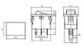 Přepínač kolébkový 2pol./4pin ON-OFF 250V/3A LED zelený