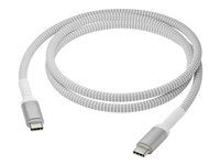 USB kabel - USB-C (M) do USB-C (M) - 1.2 m - průchod napájení 100 W, pletený, 100 % recyklovaný plast