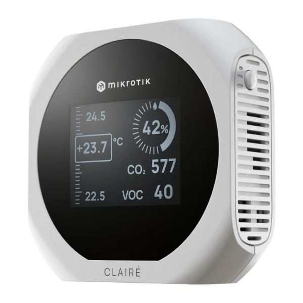 Mikrotik IAQM-THC2V-W, Claire lite – monitor kvality vzduchu, CO2, Temp, RH, VOC, biela