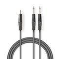 Kabel Jack 3,5mm konektor/2x Jack 6,35mm konektor 3m NEDIS COTH23200GY30