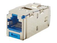 Shielded RJ45 Cat 6 TG Jack Module, Blue