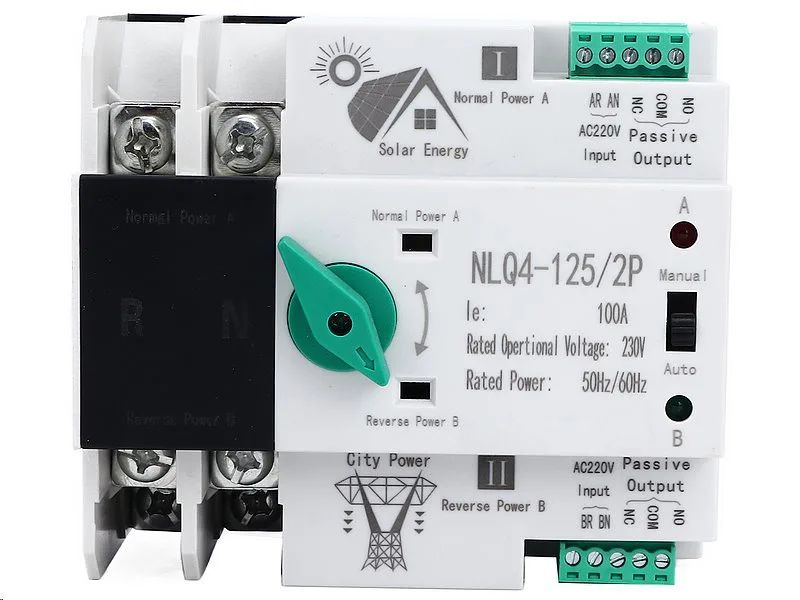 Automatický prepináč siete - napájanie 2P 230V 16A - NLQ4-125/2P pre FVE
