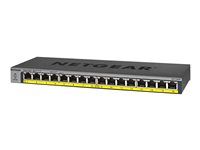 Přepínač - 16 x 10/100/1000 (PoE+) - desktop, Lze montovat do rozvaděče, pro připevnění na zeď - PoE+ (76 W) - DC napájení