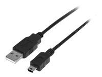 Kabel USB - USB (M) do mini-USB typ B (M) - USB 2.0 - 2 m - černá