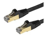 Category 6A - 26AWG (6ASPAT1MBK) - Patch kabel - RJ-45 (M) do RJ-45 (M) - 1 m - STP - CAT 6a - lisovaný, provedení bez hrbolků - černá