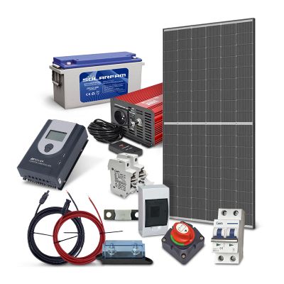 Solární ostrovní set TRINA 455Wp, olověná baterie 150Ah, střídač 230VAC 1000W