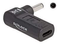 Adaptér napájení - USB-C (F) do DC jack 4,5 x 3,0 mm (M) - 19.5 V - 3 A - úhlový - černá
