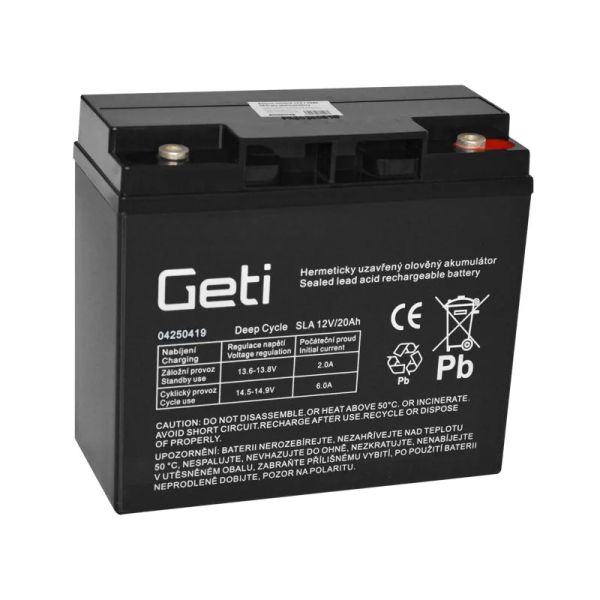 Baterie olověná 12V 20Ah GETI