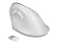 Vertikální myš - ergonomický - pravák - optický - 6 tlačítka - bezdrátový - 2.4 GHz - bezdrátový přijímač USB - bílá - maloobchod