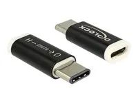 USB adaptér - USB-C (M) do Micro USB typ B (F) - USB 3.1 - černá