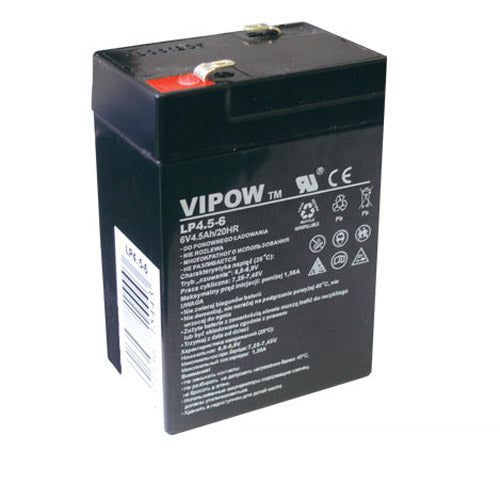 Baterie olověná 6V 4.5Ah VIPOW BAT0200