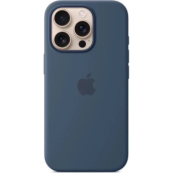 iPhone 16 Pro Max Silikónové puzdro s MS - Denim
