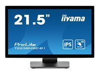 LED monitor - 21.5" - dotykový displej - 1920 x 1080 Full HD (1080p) - IPS - 600 cd/m² - 1000:1 - 5 ms - HDMI, DisplayPort - reproduktory - matná čerň