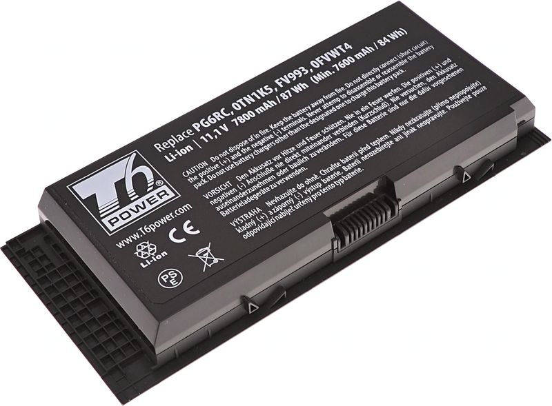Baterie T6 Power pro Dell Precision M6700, M6800, M4800, 7800mAh, 87Wh, 9cell