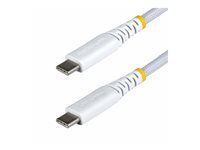 1m 3.3ft Braided USB-C Charging Cable - USB2CC1MNCBRWH