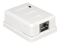 Zásuvka pro povrchovou montáž - CAT 6 - STP - RJ-45 - bílá